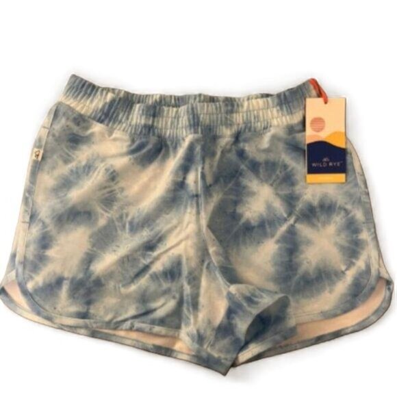 Wild Rye Pants - WILD RYE Alturas Apres Shorts, Ocean Waves Blue